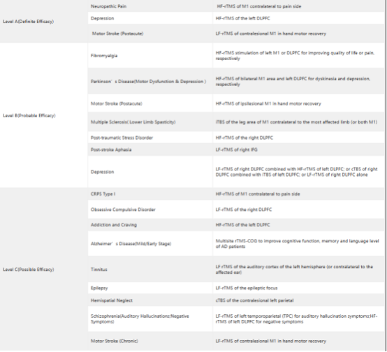 Guidelines of TMS Therapy